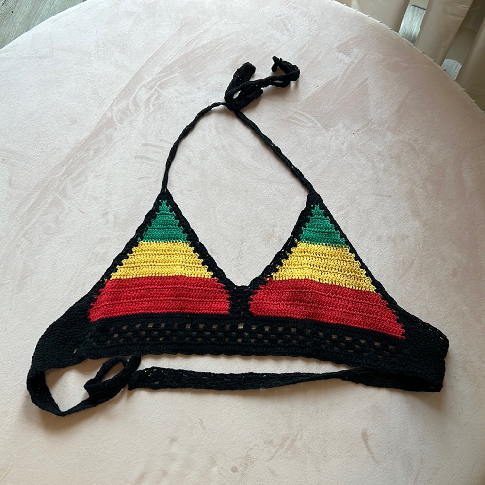 Crochet Crop Halter Top Handmade
